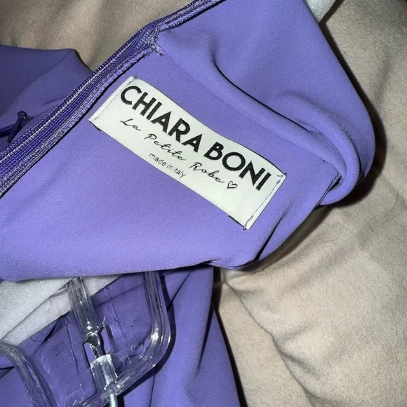 Chiara Boni Dress, Size 8, Dark Lavender. Special Order Color. - Picture 6 of 6